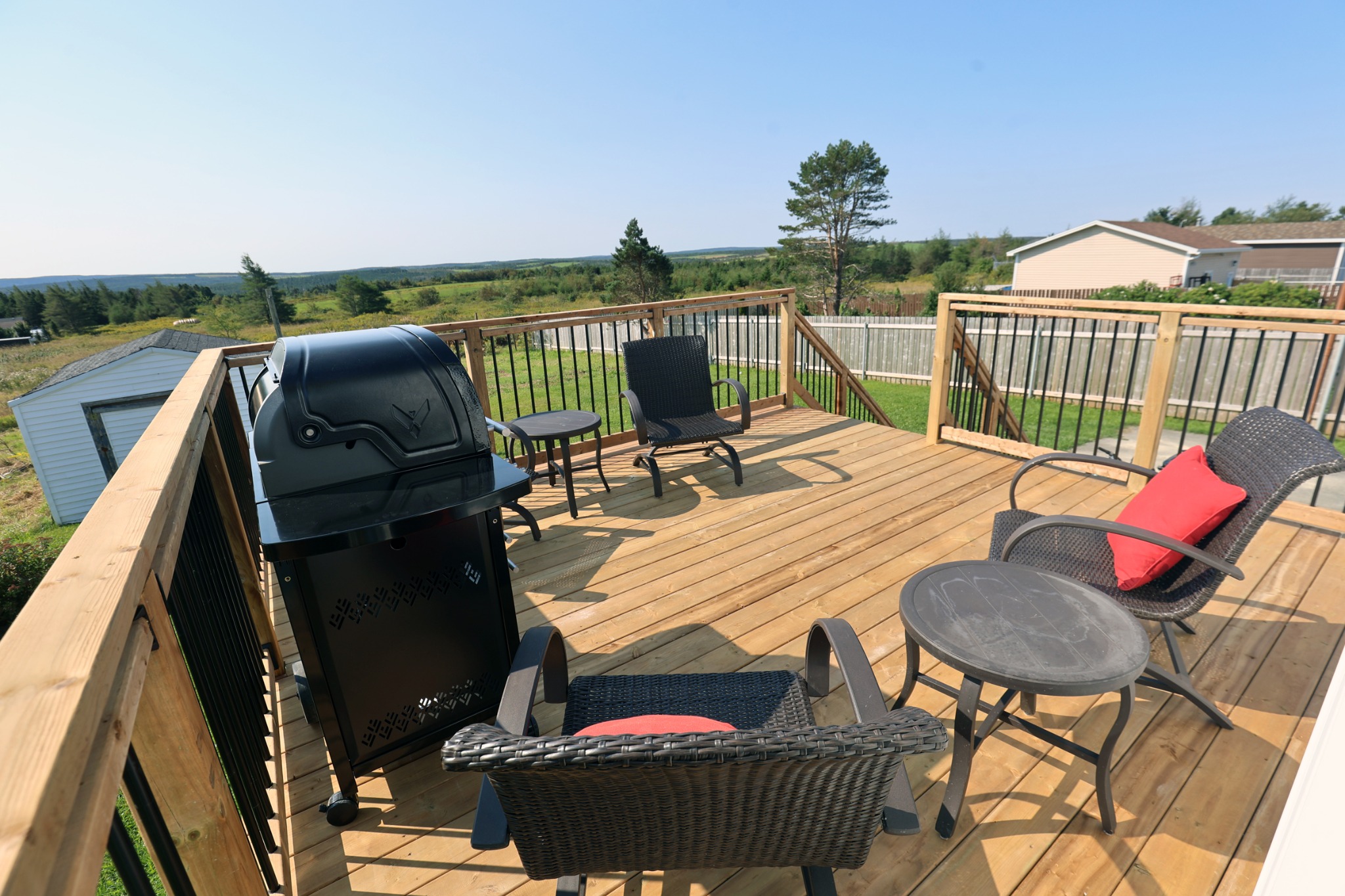 Sunny private deck at Doyle's Haven